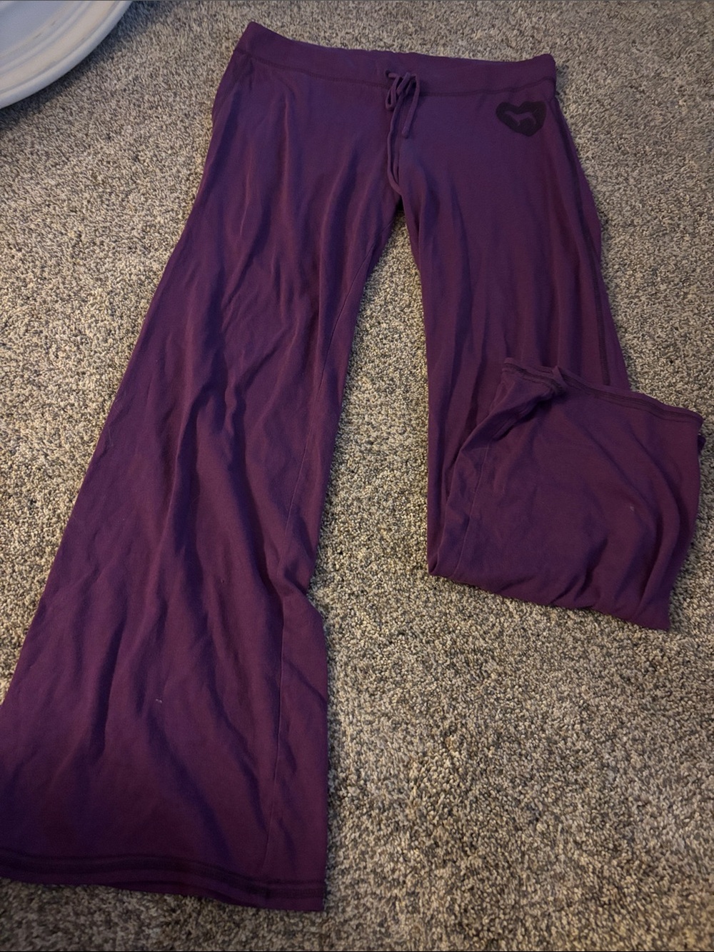 PINK Victoria's Secret Plum Drawstring Lounge Pants